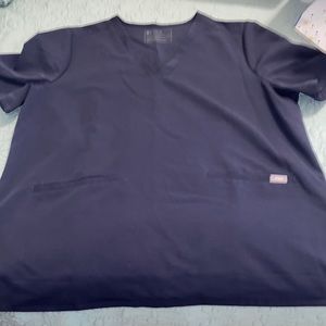 XXL FIGS navy scrub top